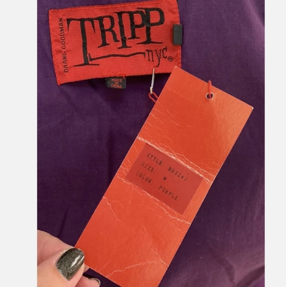 Tripp NYC purple denim Vintage 💜 New with tags jacket. Size m - Picture 5 of 9